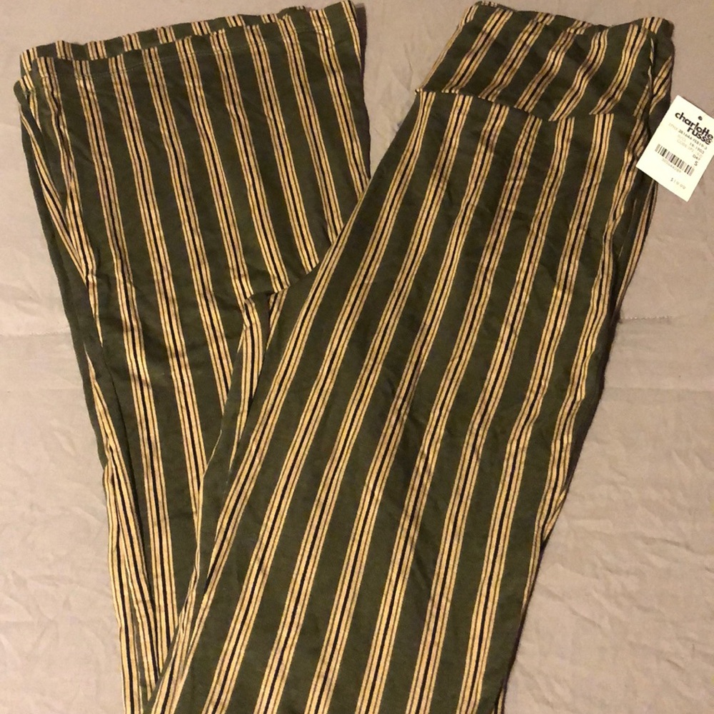 Striped flared pants